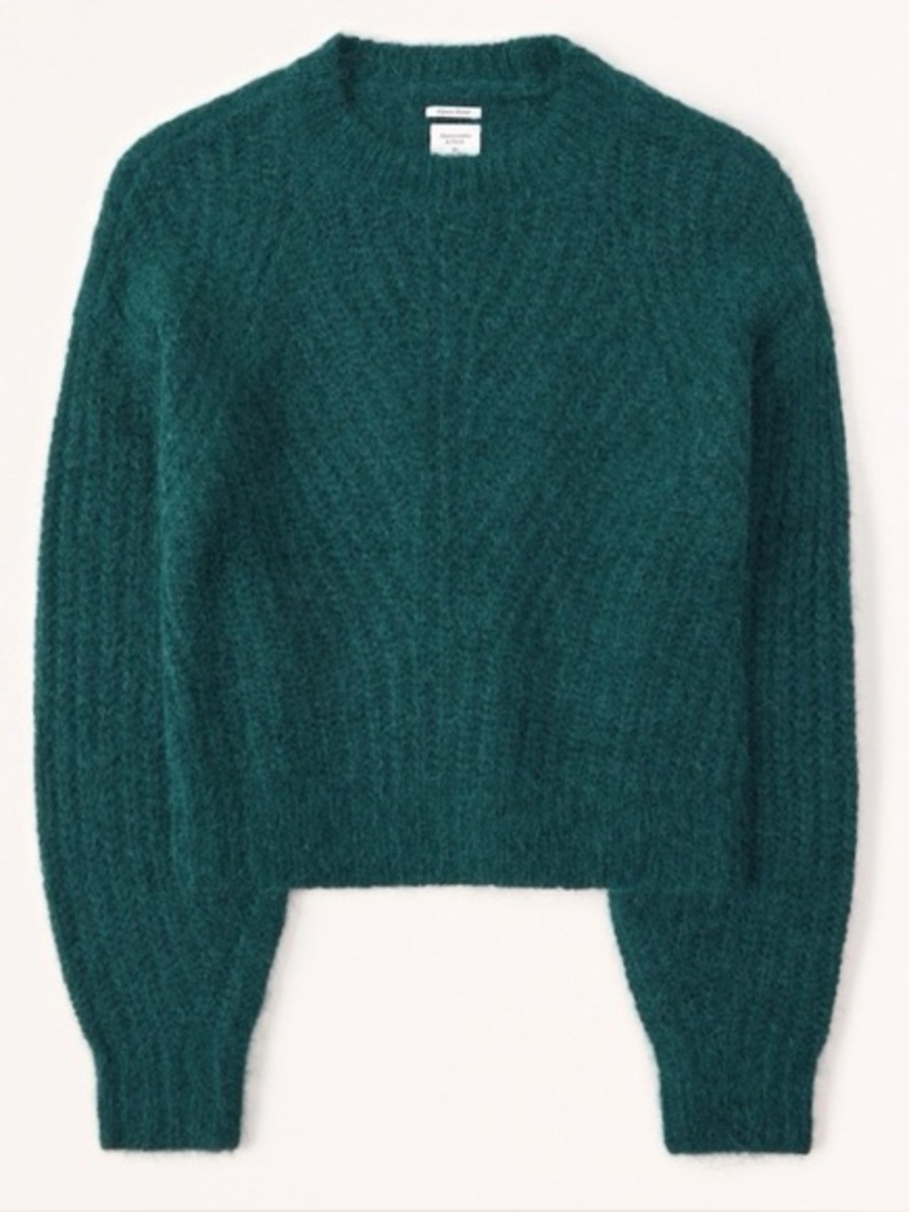 Abercrombie & Fitch Teal Crewneck Alpaca Blend Sweater